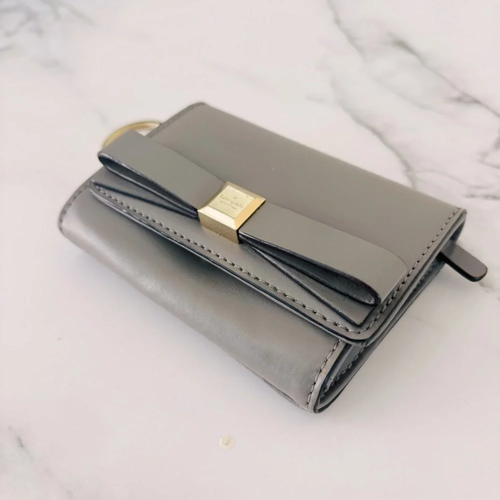 Kate Spade Gray‎ Wallet with Gold Accents